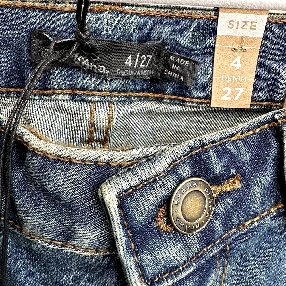 NWT PrAna Women’s Sienna Mid-Rise Skinny Jean in True Blue Wash Size 4/27 - Picture 8 of 14